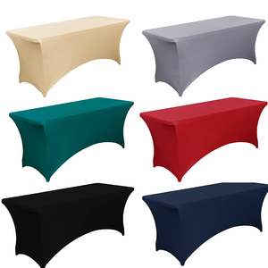 Mantel Spandex tùy chỉnh được trang bị Khăn trải bàn manteles Para mesas hình chữ nhật tùy chỉnh bảng vải với logo cho doanh nghiệp - Product Image 2