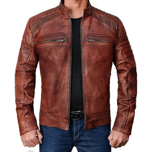Veste en cuir de vache pour hommes personnalisée dernière conception longue longueur Streetwear pour l'hiver mince épaisseur - Product Image 1