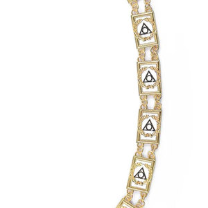 Collar de Cadena de Reglamento Francés de Memphis para Maestro Acolmado, Bordado a Mano, Estilo Nuevo, Tela de Lona Masónica 3D - Product Image 3