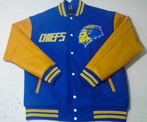 Chaqueta de béisbol de invierno personalizada para hombre Piel de Oveja Negra bordada Varsity Letterman Mangas Front College Varsity Letterman - Product Image 3