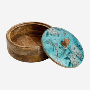 Caja Chapati de madera hecha a mano de primera calidad con tapa con estampado Floral, cazuela Roti elegante, olla caliente para cocina y comedor, utensilios de cocina - Product Image 1