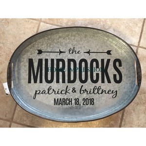 ถาดขนมช็อคโกแลตเสิร์ฟอาหารชุบสังกะสีพร้อมด้ามจับไม้ - Product Image 2