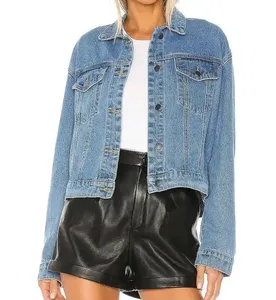 Classic <b>Women</b> Quilted Denim Bomber <b>Jacket</b> Stylish <b>Lightweight</b> Waterproof Reversible Outerwear Button Closure Pockets Casual Wear - Product Image 2
