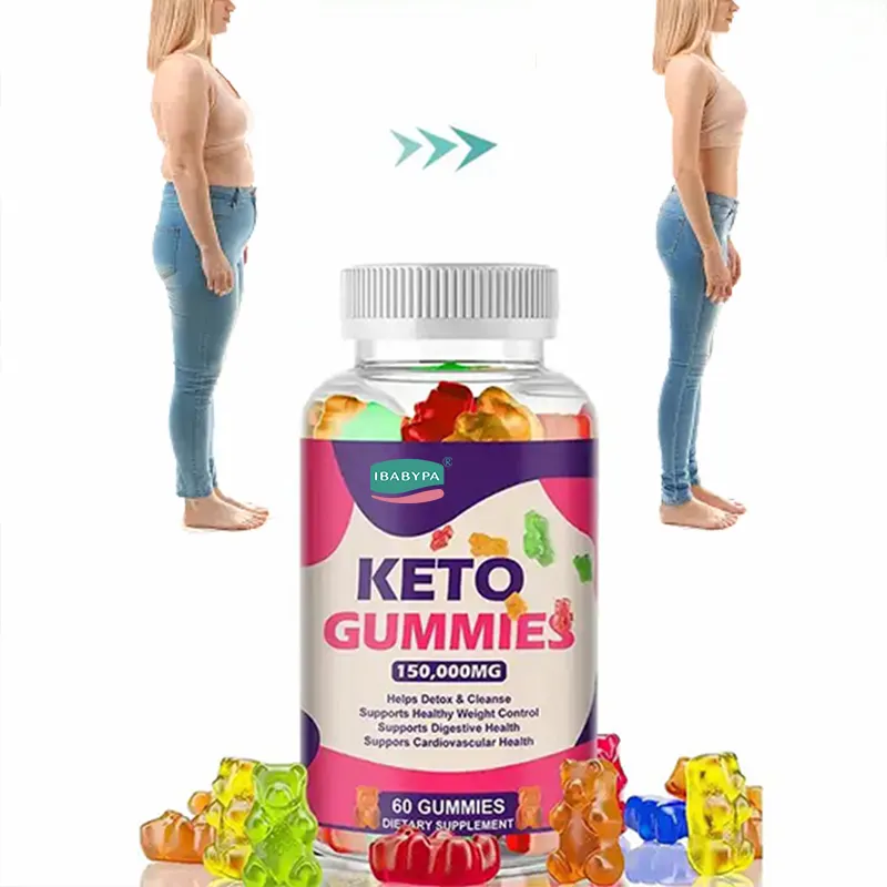 Private Label 60 Süßigkeiten Keto Bhb Gummies Healthcare Supplement Keto Weight Loss Produkte Abnehmen Gummies