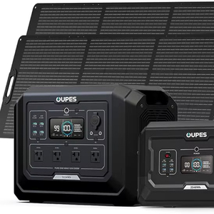 Station d'alimentation portable 1500W de qualité industrielle avec pack de deux panneaux solaires - Product Image 1