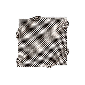 Geometric Pattern Silk Square Scarf Black and White Custom Design - Product Image 2