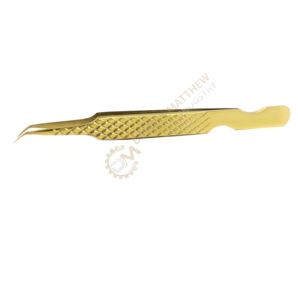 ขนตาปลอมสแตนเลสสีทองแบบโค้ง45องศา12ซม./13ซม. ขนตาปลอม - Product Image 1