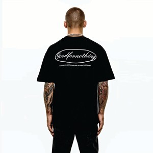 Camiseta extragrande con hombros caídos de suministro del fabricante: 250g 100% algodón, estampado personalizado, diseño en blanco unisex - Product Image 2