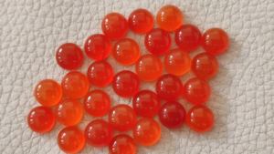 Haute qualité pierre pure naturelle rouge Agate ronde incrustée de pierres précieuses pour bricolage anneau collier pendentif boucles d'oreilles Bracelet - Product Image 5