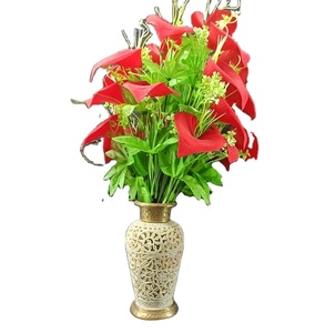 Perforated Design Flower <b>Vase</b> Luxury <b>Vase</b> Interior Accessories <b>Unique</b> Style Stone for Home Decoration Table Decoration - Product Image 1
