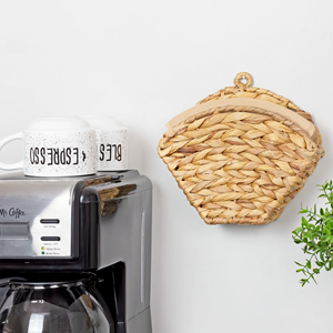 Tienphong, venta al por mayor, soporte de filtro de café de cono de jacinto de agua tejido a mano, contenedor de almacenamiento de filtro tejido, estilo rústico de granja - Product Image 5