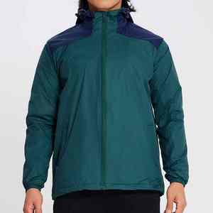 แจ็คเก็ตกันลมแบบซิปครึ่งฤดูใบไม้ผลิสำหรับผู้ชายเสื้อกันลมแบบลำลองลายพรางสองชั้น100% โพลีเอสเตอร์ - Product Image 6