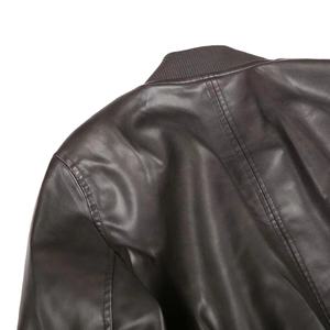 Chaqueta Bomber Larga de Cuero Genuino Desgastado con Cuello Alto para Mujer, Chaqueta de Moda para Hombre, Cortavientos, Transpirable y Calefactable - Product Image 3