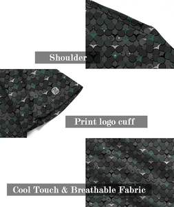 Vêtements de golf pour hommes, tricot écologique, logo personnalisé imprimé, broderie de haute qualité, manches courtes, polyester/coton - Product Image 5