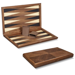 Juego de Backgammon de caoba hecho a mano en juego de mesa azul para juego de diversión familiar backgammon regalo de Navidad para niños precio al por mayor - Product Image 5