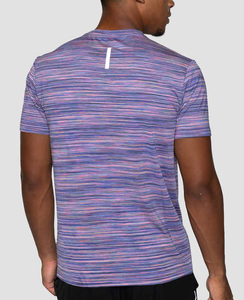 Personnalisé Hommes Sport Slim Fitness Élastique T-Shirts Arc-En-Ciel Respirant Spandex Jersey Respirant Spandex Reflect Logo - Product Image 5