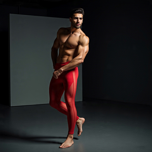 See-Through Tight <b>Leggings</b> Men High Waist Sexy <b>Transparent</b> <b>Legging</b> Boys Workout Quick Dry Sheer Mesh Pants Men - Product Image 4