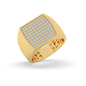 Bague pour homme en or 14 carats de qualité supérieure avec diamant cultivé en laboratoire, style hip-hop, pour mariage, fête et anniversaire - Product Image 6