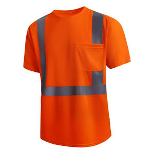 Camiseta de manga corta de construcción de alta visibilidad personalizada al por mayor camisas de trabajo de seguridad de alta visibilidad Polo reflectante de seguridad transpirable - Product Image 3
