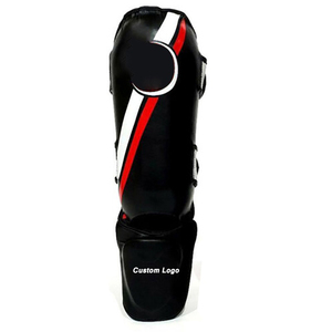 Bon marché, protège-tibias d'entraînement de boxe de haute qualité, protège-tibias de football pour hommes et femmes, en cuir, pour adultes - Product Image 3