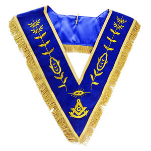 Delantal Master Mason con insignia plateada de cuero genuino - Product Image 4