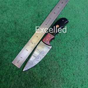 Venta caliente Damasco Skinner cuchillo hoja fija caza y supervivencia cuchillo al aire libre con resina y mango de madera Pakka - Product Image 6