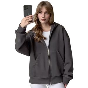 เสื้อฮู้ดปักลายทรายพร้อมกระดุมเสื้อฮู้ดสำหรับทุกเพศเสื้อมีฮู้ดสองสีดีไซน์ใหม่ - Product Image 3