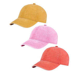 Gorras de béisbol ajustables de algodón lavado Vintage para hombres y mujeres sombrero clásico liso a bajo precio - Product Image 1