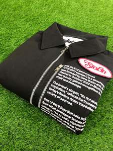 โลโก้การออกแบบปัก OEM ของไฮสตรีท Unisex แฟชั่นซิปผ้านวมแจ็คเก็ตยีนส์ปรับแต่งขนาดต่างๆ - Product Image 6