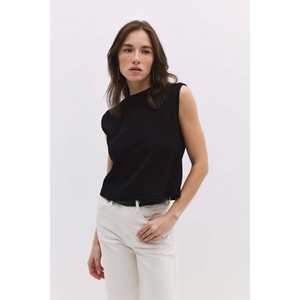 Chemise en dentelle à manches courtes et col rond décontractée pour femmes, haut en coton tricoté, bouton, printemps/été, fêtes - Product Image 1