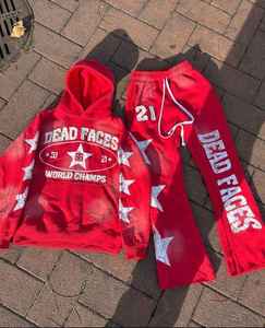 Streetwear-Survêtement de Jogging 100% Coton Style Vintage Grande Taille Thermique pour Homme - Product Image 1