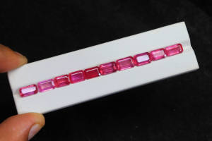 Precioso vidrio relleno rubí piedra preciosa suelta Octágono forma facetada vidrio relleno rubí piedra mejor para hacer joyas - Product Image 2