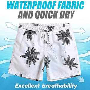 กางเกงขาสั้นผู้ชายผ้าฝ้าย 100% สไตล์ลำลอง เอวกลาง บริการ OEM คุณภาพสูง ดีไซน์ล่าสุด ชุดชายหาด แห้งเร็ว รับสกรีนลายตามสั่ง - Product Image 4