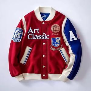 Personnalisable Vintage Laine Varsity Veste pour Hommes Rétro Streetwear Chenille Broderie Avant Lettre Motif Personnalisable Logo - Product Image 1