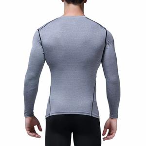 Wholesale Custom <b>Mens</b> Tight Compression <b>T</b> <b>Shirt</b> Quick Dry Bodybuilding Fitness Tee <b>Muscle</b> Gym Training Top - Product Image 5