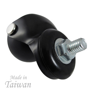 1.5 Inch 35mm Swivel Ball <b>Caster</b> Wheel <b>for</b> <b>Furniture</b> Small Trolleys Round All Black Wheel Threaded Stem - Product Image 3