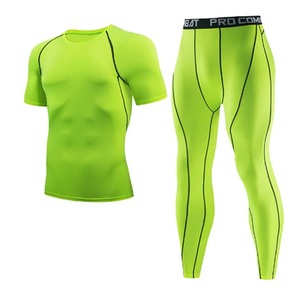 Vente en gros Ensemble de gymnastique par compression Ensemble d'entraînement personnalisé OEM Vêtements de sport de fitness à séchage rapide pour hommes et femmes - Product Image 3