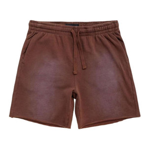 Conjunto de Shorts Desgastados por el Sol, Estilo Urbano Premium, Corte Holgado, Aspecto Lavado y Elegante, Shorts de Verano - Product Image 1