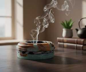 Elegant Arabic Style Acacia <b>Wood</b> Coriander Incense <b>Burner</b> Set High Quality All-Season Indian Incense Religious Use Home Office - Product Image 4