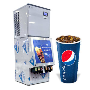 Distributeur de boissons gazeuses glacées à 6 saveurs avec machine à glace intégrée pour la fabrication de cola et de boissons rafraîchissantes - Product Image 1