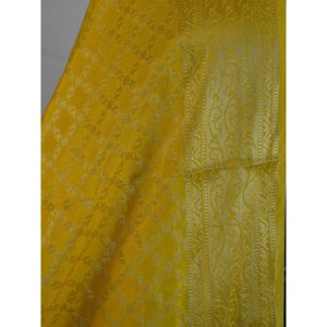 Banarasee Art Silk dupatta jaal Design-สีเหลือง - Product Image 1