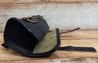 Sac à outils de moto en cuir sac de selle noir pochette en cuir moto rond petit sac en cuir pour vélo