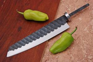 Cuchillo Santoku Hecho a Mano, Hoja en Bruto de Acero al Carbono, Grado DIY, OEM Personalizable, 11 Pulgadas de Longitud Total - Product Image 6