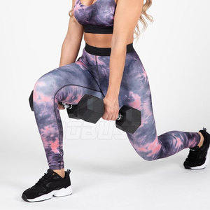 Customized Mid-Waisted Breathable Bamboo Knitted Fabric Spandex Workout <b>Leggings</b> for <b>Women</b> Casual Yoga Pants - Product Image 6