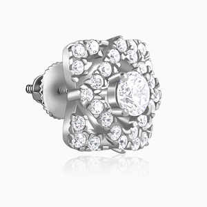 ต่างหูเพชรสีเงินประกายป๊อป - Product Image 3