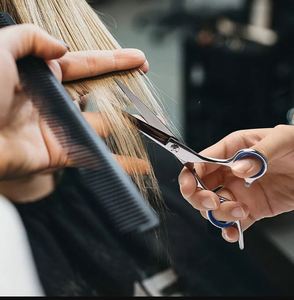 Tijeras de bigote de salón de barba de peluquero profesional de acero inoxidable con reposapiés fijo Tijeras de corte de pelo para diestros 6" - Product Image 6