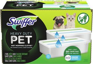 Swiffer Sweeper Pet Heavy Duty Multi-Surface Recambios de tela húmeda para fregar y limpiar pisos, aroma fresco, 20 unidades - Product Image 3