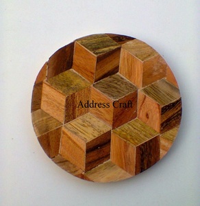 Sous-verres de thé décoratifs faits à la main indiens tapis de Table et tampons sous-verres en résine pour boissons maison de luxe hôtel Restaurant vaisselle utilisation - Product Image 4