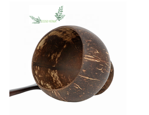 GRAN VENTA para tazas de Coco para bebidas La taza de helado de cáscara de coco incluye paja y cuchara con precio barato de Eco2go - Product Image 3