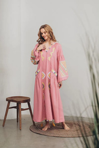 2024 alta calidad bordado mexicano ucraniano verano MIDI Maxi Vestidos para mujeres elegante vestido casual vestido de moda - Product Image 3